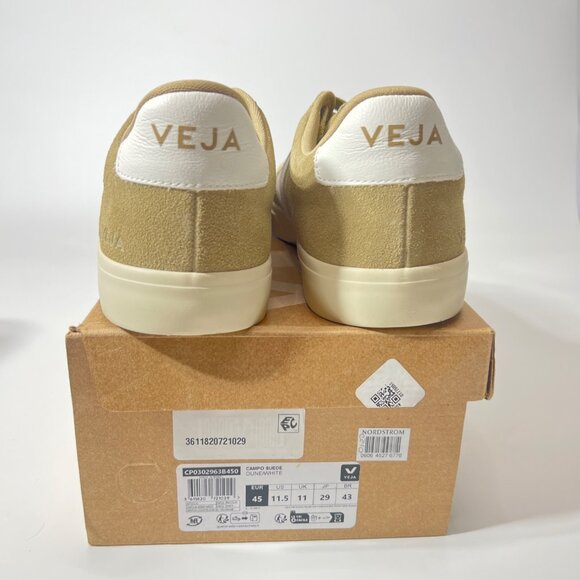 Veja Campo Suede Dune Tan White Size 45 US11.5 - Picture 6 of 8